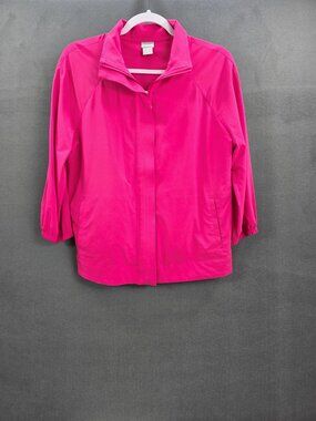 Chico's Zenergy Pink Lightweight Zip Jacket Size 1 8/10